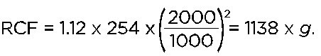 zui低RCF計算，RPM較低